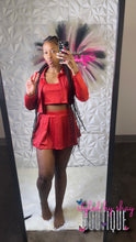 Load image into Gallery viewer, Red Flare 3pc Skirt Set
