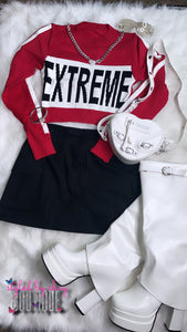 Extreme Cropped Sweater (Red)