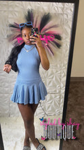 Load image into Gallery viewer, Blue Pleated Dress
