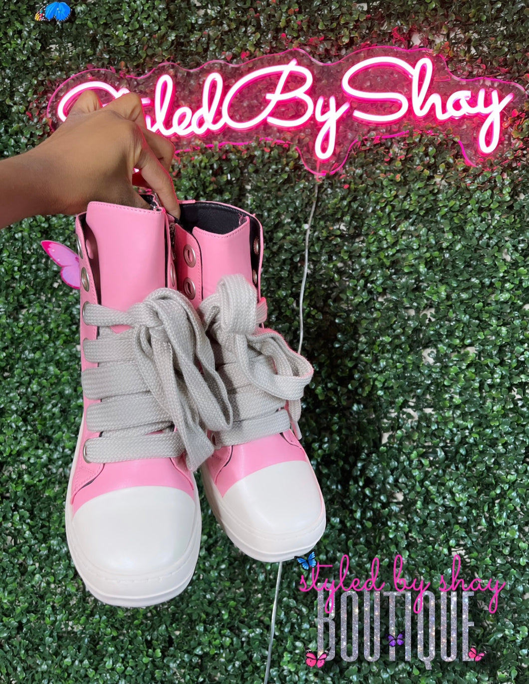 Baddie Leather Sneakers 2.0 (Light Pink)