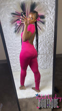 Load image into Gallery viewer, Pink Backless jumpsuit
