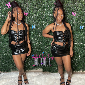 Corset Mini Skirt set