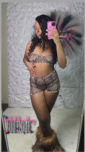 Mesh Cheetah Print Set