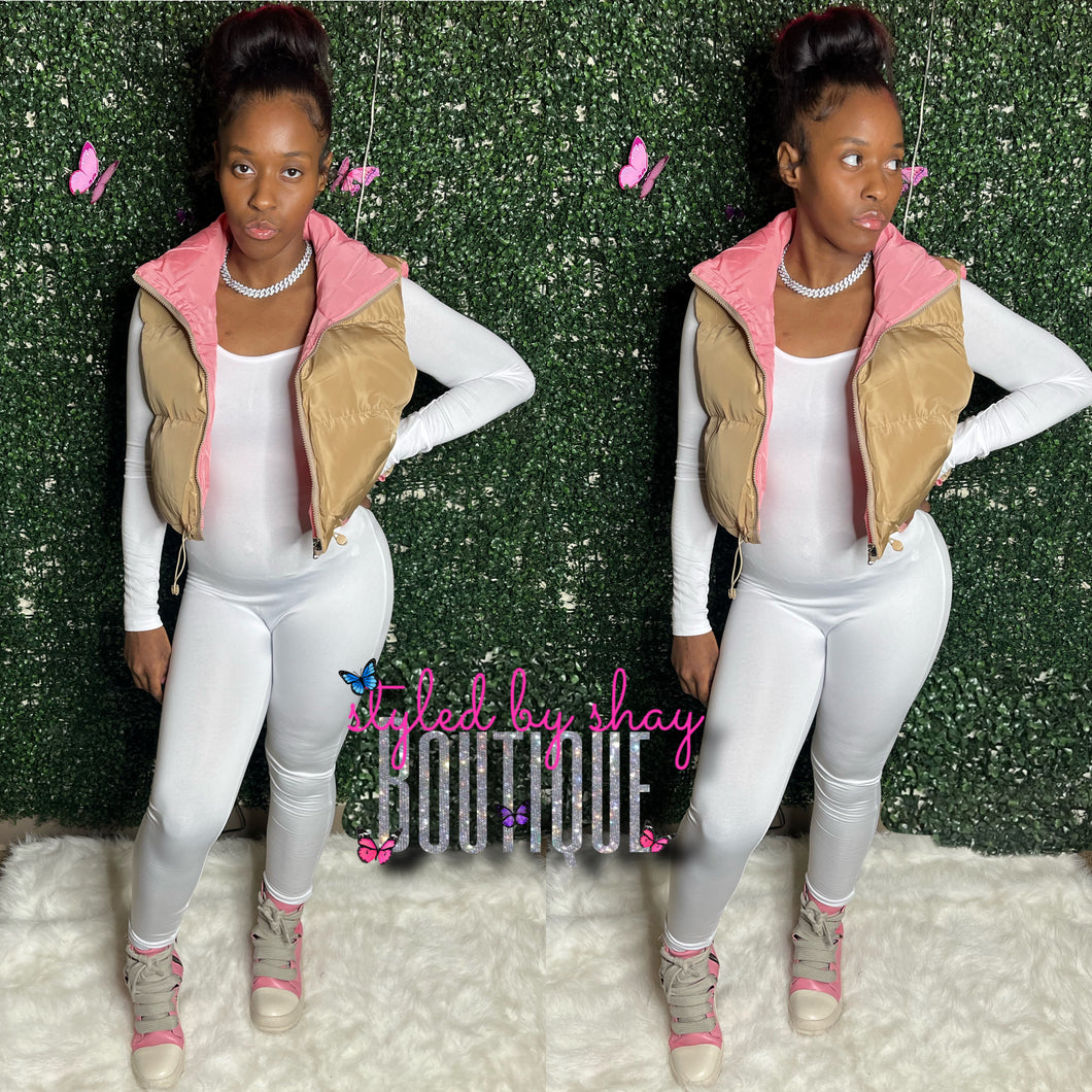 Bubble Vest (Nude/Pink)