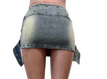 Load image into Gallery viewer, Buckled 2.0 Jean Mini Skirt
