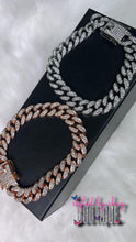 Load image into Gallery viewer, Cuban anklet’s Bracelet (Rose Gold &amp;Silver )
