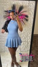 Load image into Gallery viewer, Blue Pleated Dress
