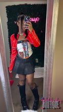 Load image into Gallery viewer, Ashy Wash Black Leather “Mini Skirt “
