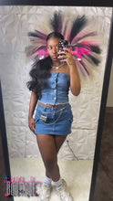 Load image into Gallery viewer, Halter Denim Set
