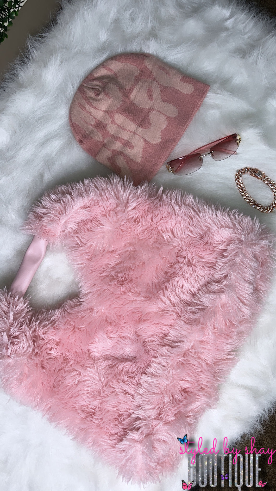 Fuzzy Pink Tote Bag