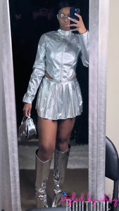 Platinum Mini Skirt