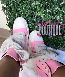 Baddie Leather Sneakers 2.0 (Light Pink)