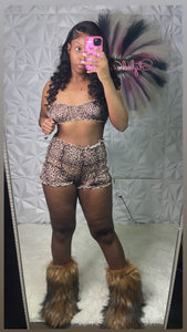 Mesh Cheetah Print Set