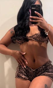 Mesh Cheetah Print Set