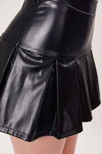 Black Leather  skirt (full coverage)