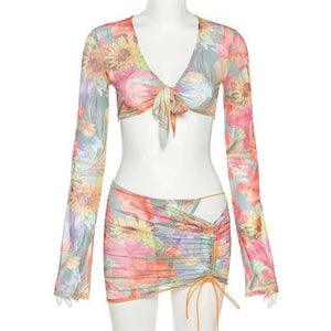 Miami Floral 3pc  Set (Swim suit)