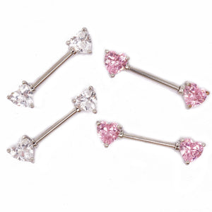 Heaven Heart Nipple Rings(Real)