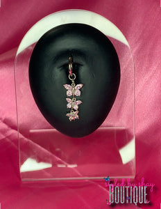 Boujee Butterfly Clip-on Belly Ring (Fake)