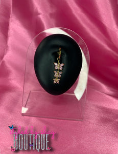 Boujee Butterfly Clip-on Belly Ring (Fake)